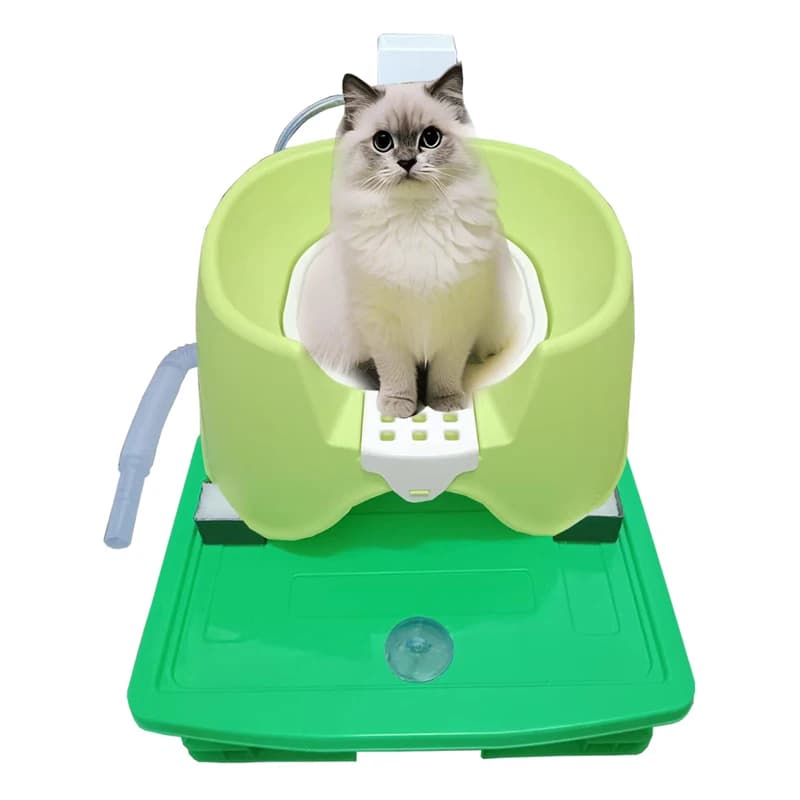 Automatic flushing cat toilet Infrared sensor smart cat litter basin toilet