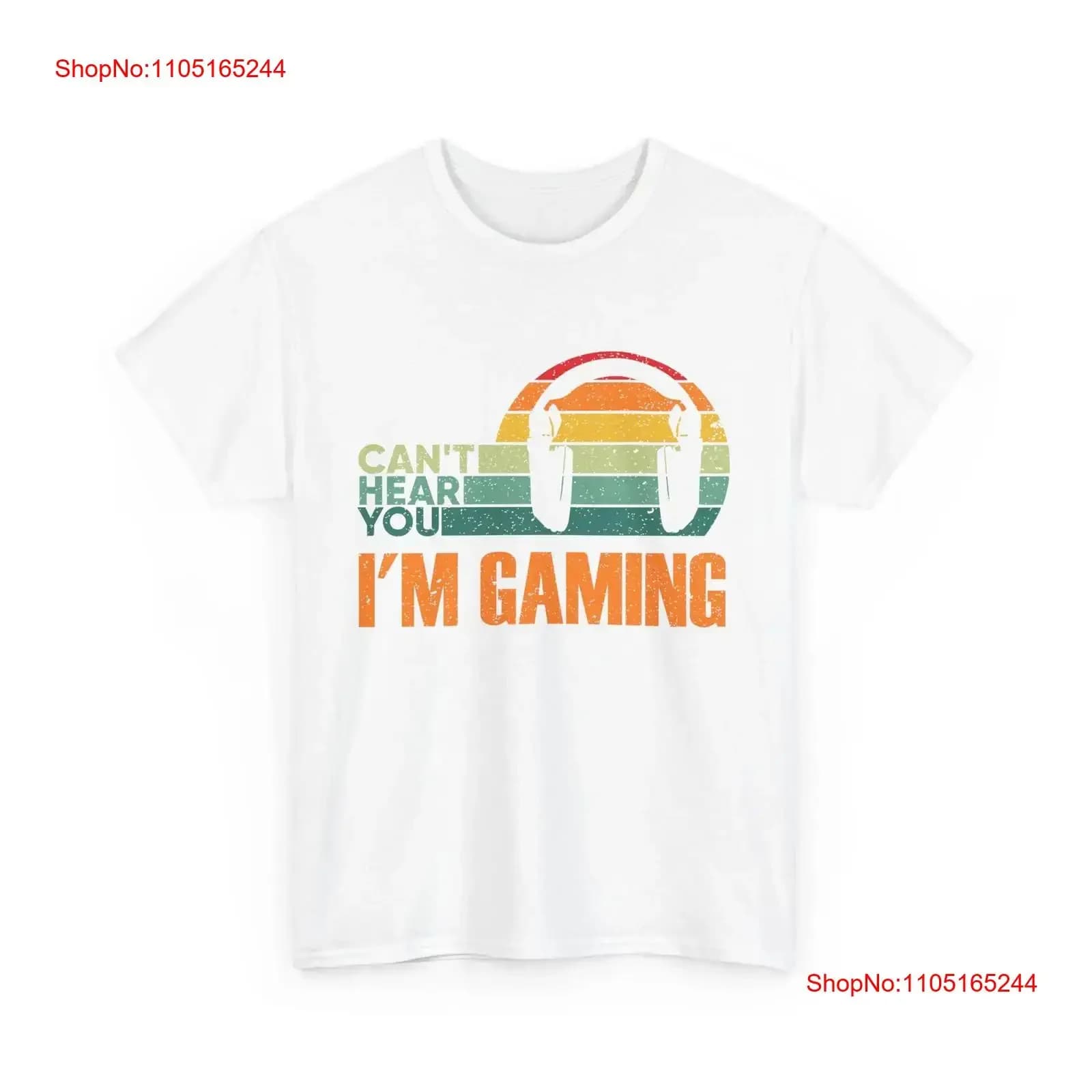 Can't Hear You I'm Gaming Headset Vintage Vintage Washed Breathable Soft Smooth Homme Versatile