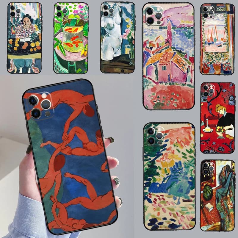 Henri Matisse Art Painting Case For iPhone 13 11 12 14 15 Pro Max mini XR X XS MAX 7 8 Plus SE 2020 2022 Cover Cases