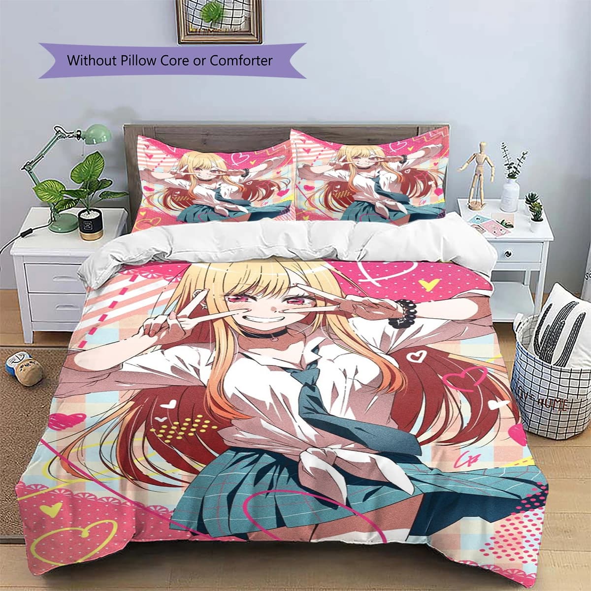Up Darling Anime Patterned Duvet Cover Set Daily Use Bedding Nice Fan Gift Bedroom Ornament -xia42