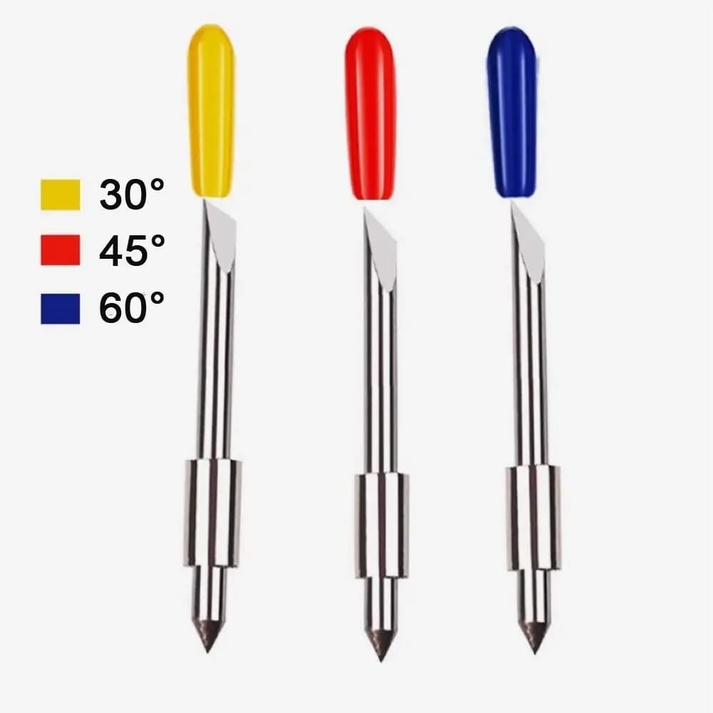 1 Set 30 45 Lame per plotter da 60 gradi Lame per frese in vinile di ricambio in metallo duro Lame per scritte lisce per Graphtec Cb15 Cb15u