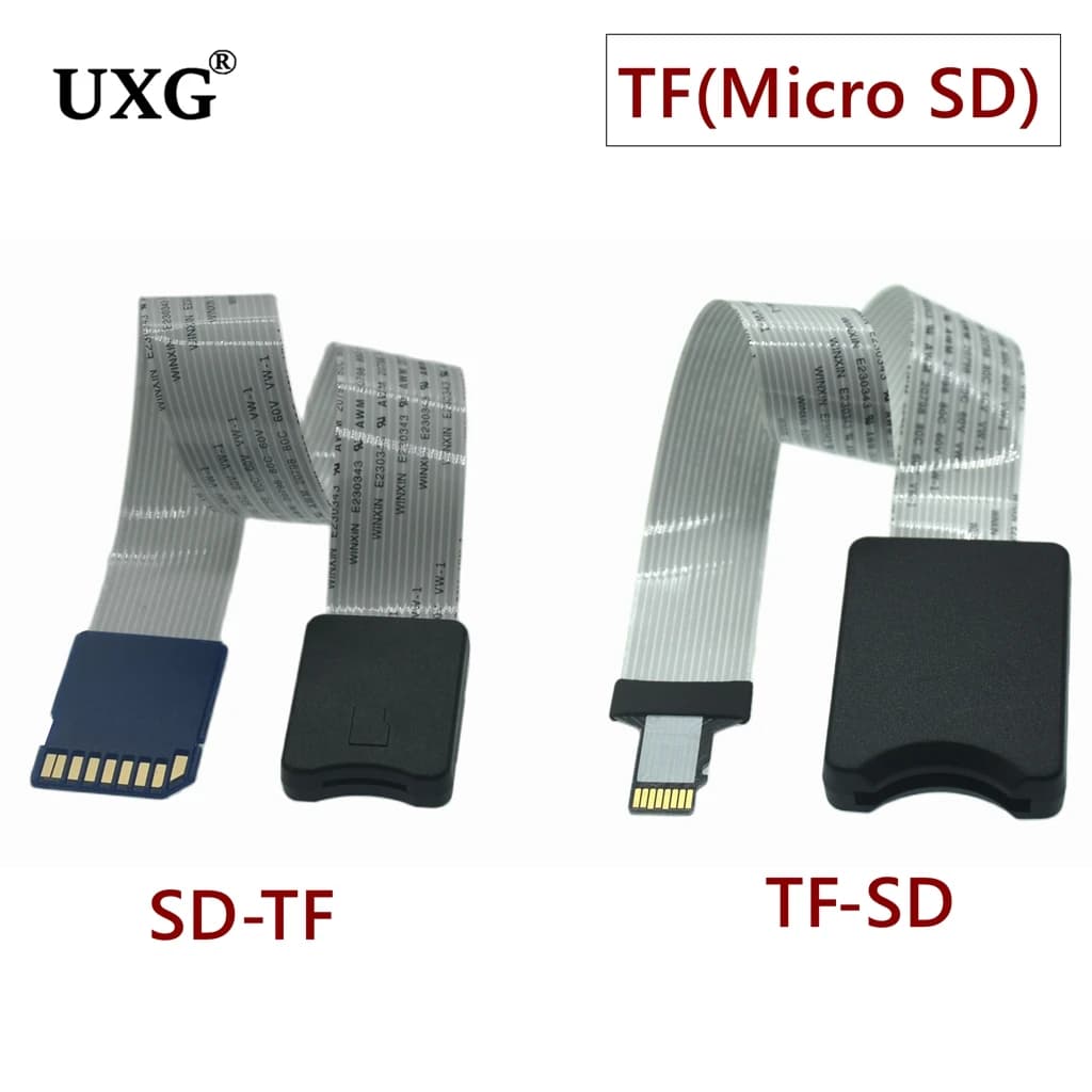 Lettore adattatore cavo di prolunga flessibile per scheda TF SD maschio a scheda Micro SD femmina per GPS per auto DASH CAM COMPUTER CAM telefono cellulare
