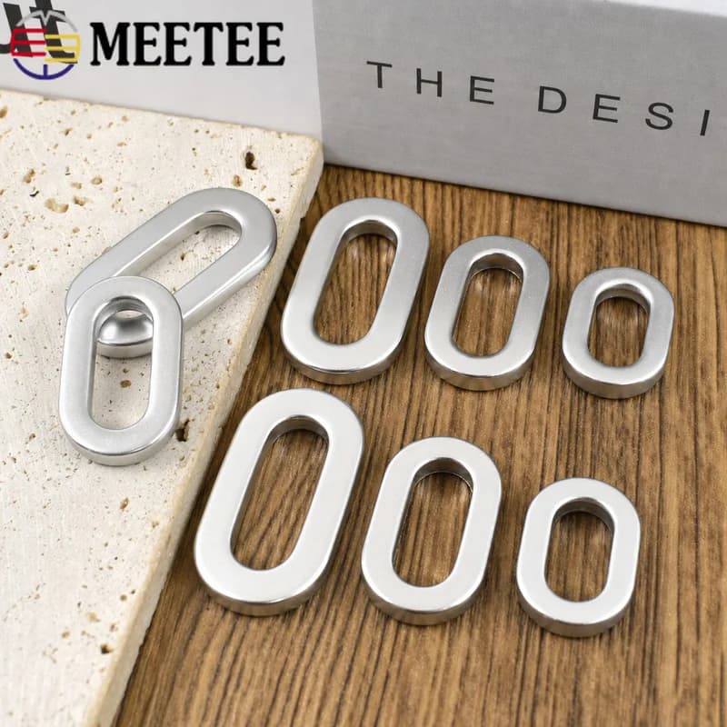 5/10/20/30/50Pcs 15/20/25mm Oval Ring Metal Buckle for Backpack Strap Connector Hook Pet Collar Keychain Loop DIY Accessories