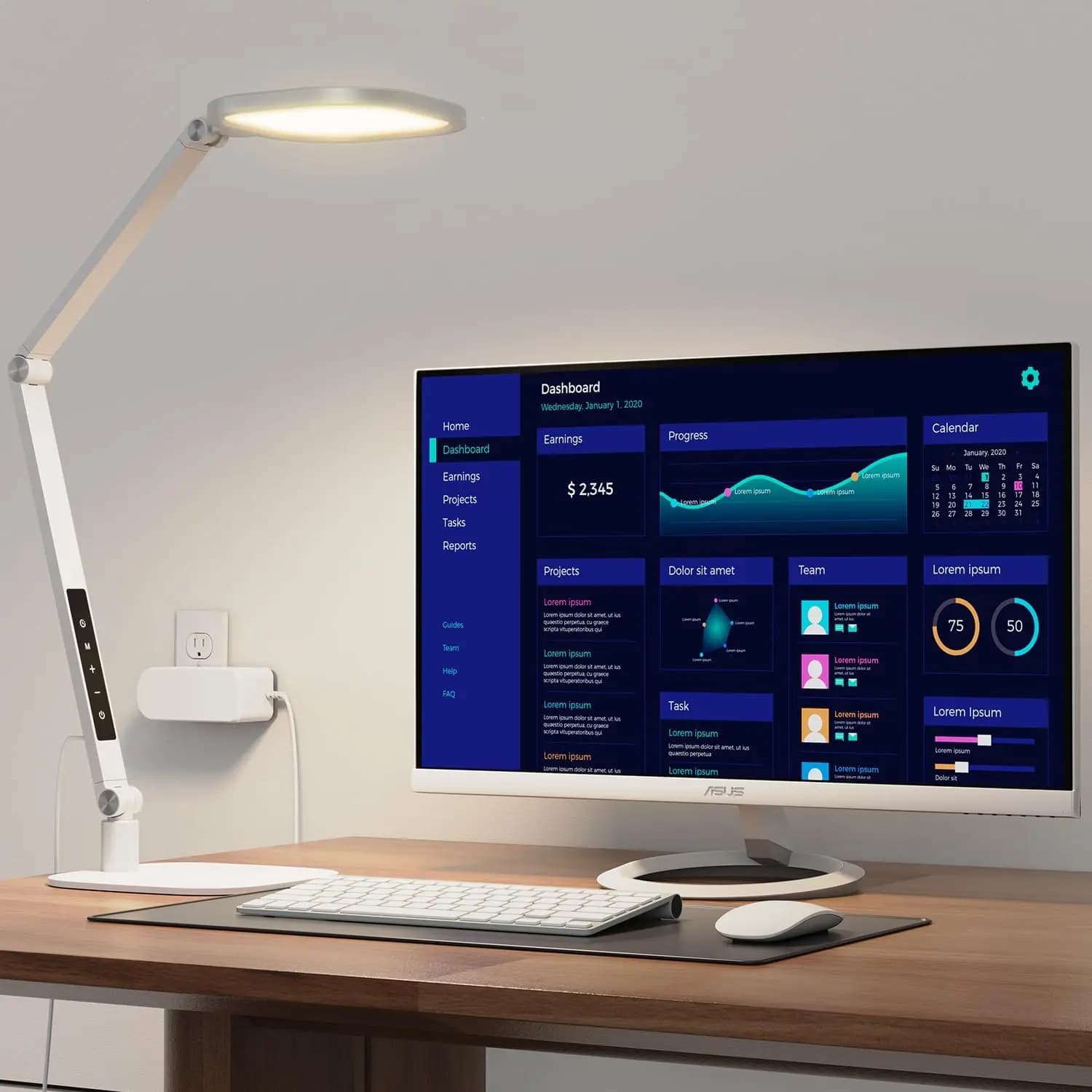 Lampada da Scrivania LED per Casa e Ufficio, Luce Orientabile Dimmerabile con Memoria e Timer, 3 Colori 10 Livelli di Luminosità