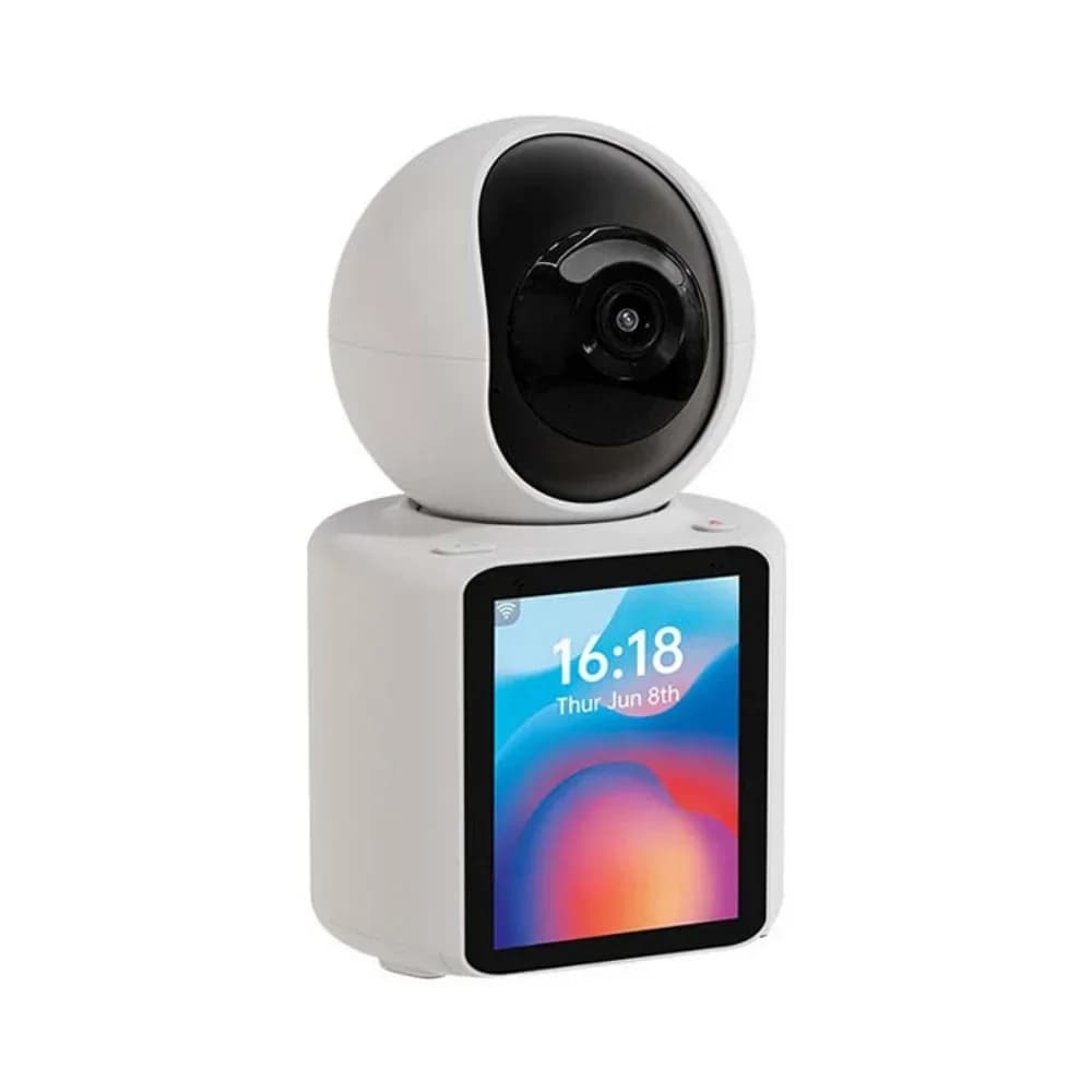 Videochiamate con schermo IPS da 2,8 pollici 1080P Telecamera Wi-Fi intelligente Baby monitor per interni Telecamera wireless per visione notturna intelligente