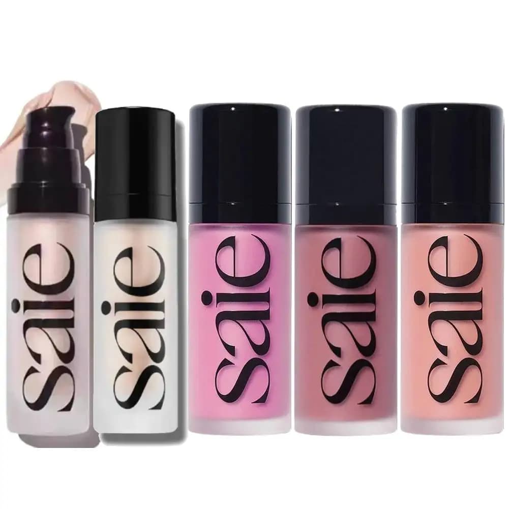 Saie Fard liquido incandescente Idratante Fard liquido versatile Fard duraturo impermeabile Pigmento viso Evidenziatore brillante