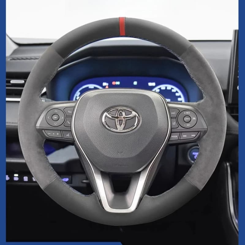 For Toyota Avalon Camry Crown RAV4 2018-2022 hand sewn anti-slip leather real suede cover for auto parts car