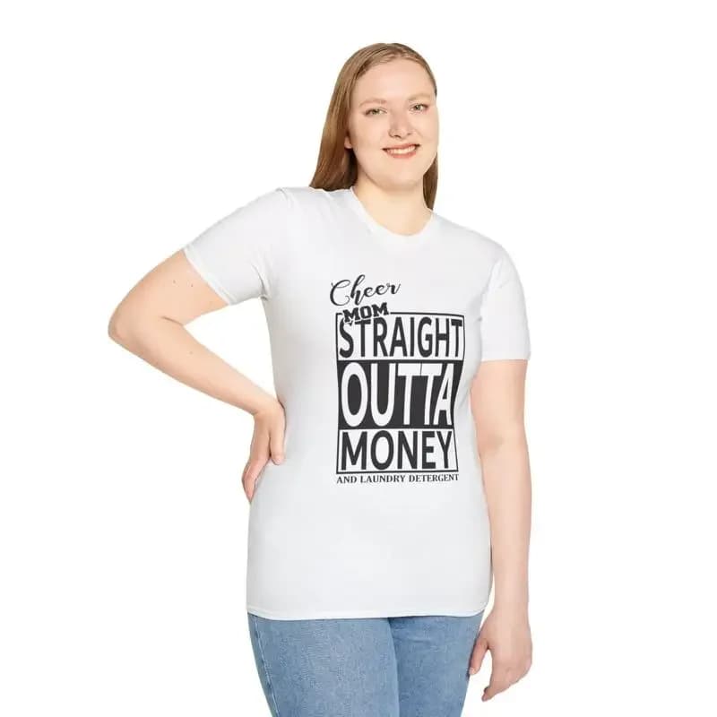 Cheer Mom Straight Outta Money T Shirt Funny Mother'S Day Parenting Humor Life