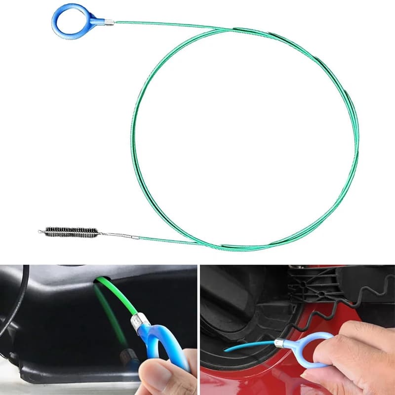 3m/5m Auto Scarico Draga Pulizia Scrub Spazzola Auto Tetto Apribile Tubi Lunghi Dettagli Strumento di Pulizia Spazzola di Pulizia A Spirale Pulitore di Scarico