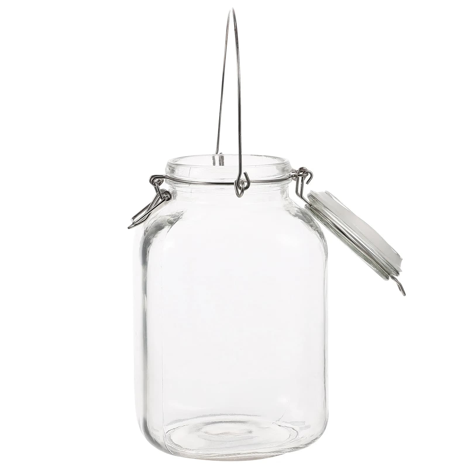 Clear Glass Storage Jar Airtight Sealed Container for Pickles Dry Food Kitchen Storage Versatile Jar for Grains Vegetables