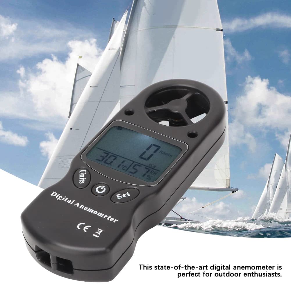 Digital Anemometer Anemometro Wind Speed TL-300 3-in 1 Mini Handheld Multifunction Digital Thermometer Hygrometer Anemometer