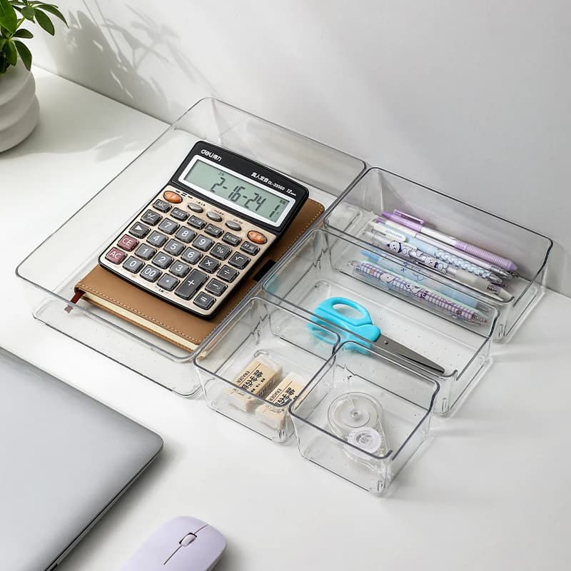 Cosmetic and Stationery Storage Box, Suitable for Makeup,Office Supplies, Home Storage, Desk & Drawer Organizer for Home Storage