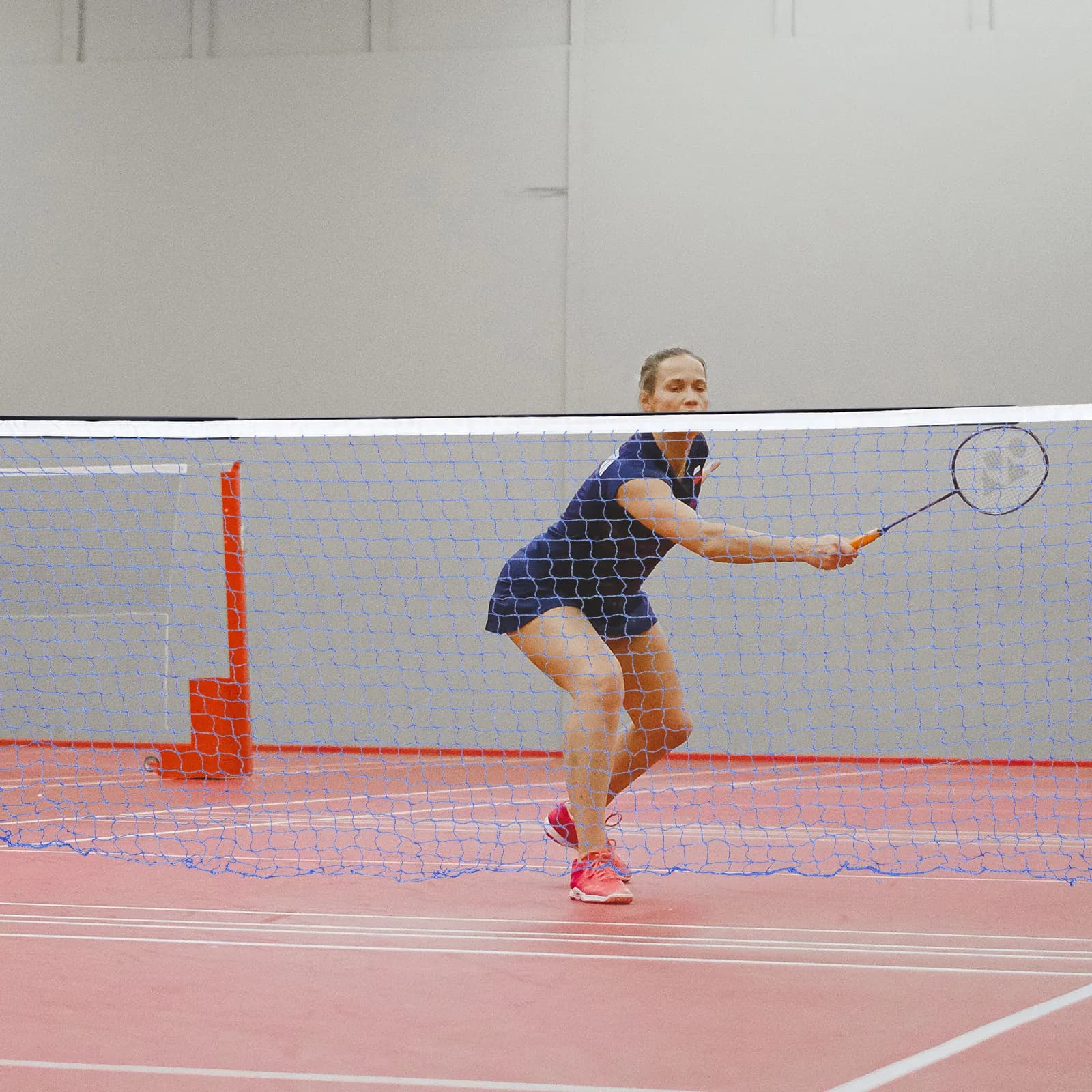 Network from Badminton Standard Size in Polypropylene Fiber Resistant to wear, Small Knit Sports Network for Volleyball, Tennis and External Use
