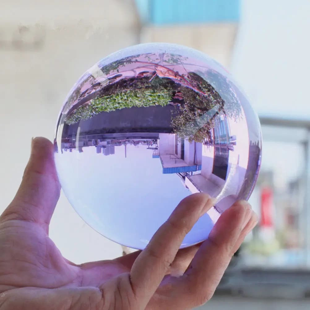 Sfera di Cristallo Trasparente 4Cm, Accessorio per Fotografia, Meditazione, Feng Shui, Decorazione, Palla per Giocoleria Creativa