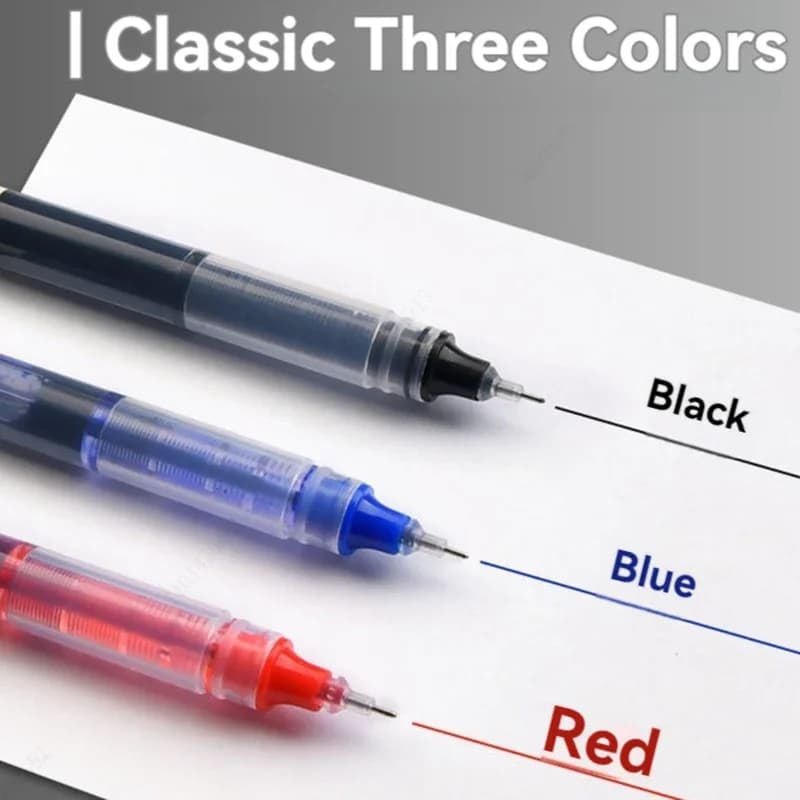 6 Pz/set Ad asciugatura Rapida 0.5mm Penna A Rullo Nero/Rosso/blu Colori Inchiostro Penna Gel Dritto Esame Scolastico Ufficio Scrittura Penna Gel di Cancelleria