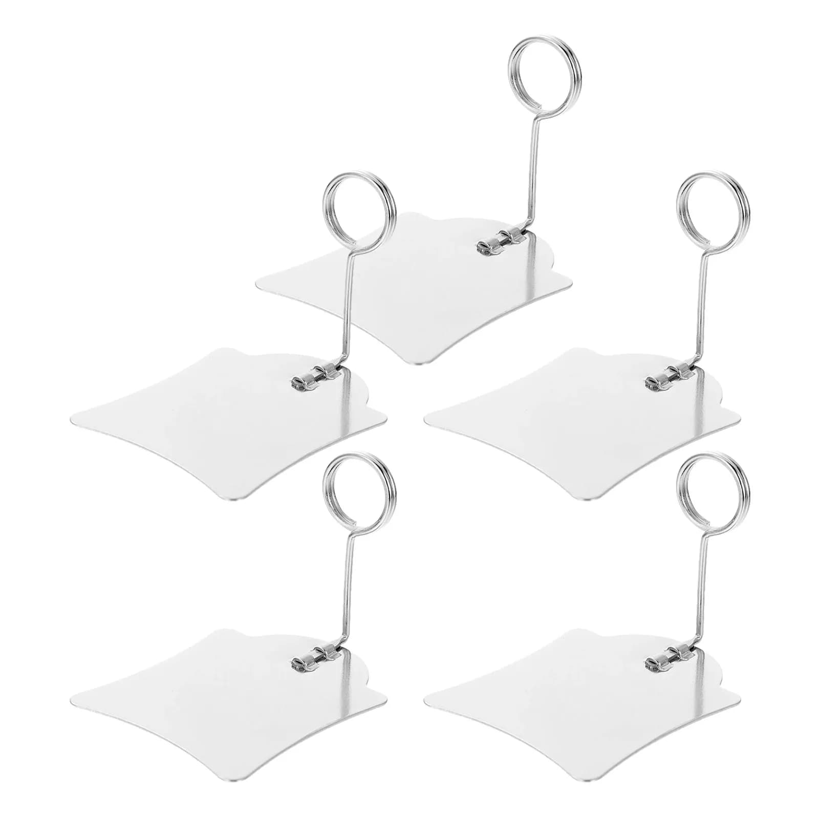 5 Pezzi Clip in Metallo Porta Prezzo per Supermercati, Espositori per Etichette Alimentari, Supporti per Cartelli Pubblicitari, Morsetti per Filo Metallico