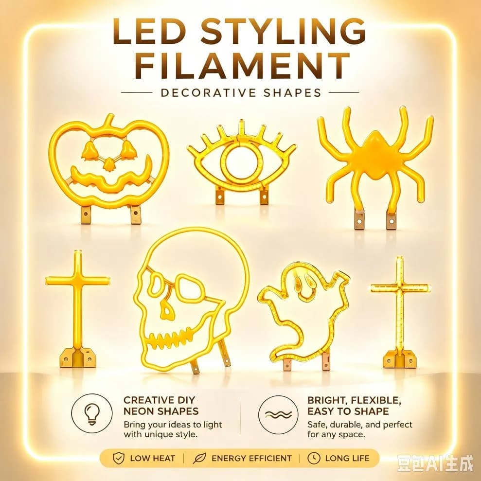 LED Filament Emitti ng 3V DIY Creative Diode Christmas Tree Holiday Halloween Party Light Bulb LED Accessories decorative