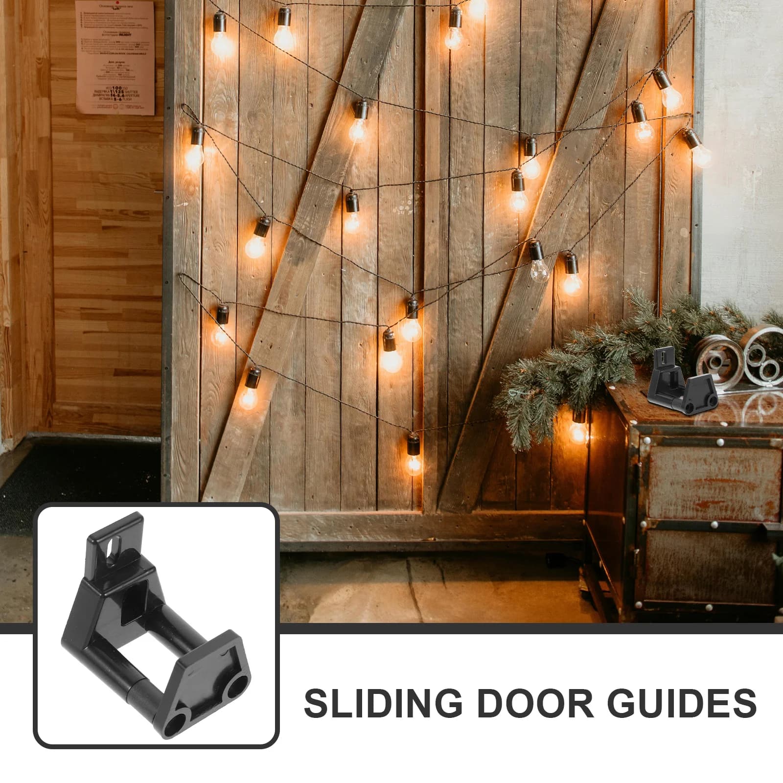 Guida per pavimento del fienile Guida inferiore per porta scorrevole Materiale in nylon Robusto fermaporta per armadio Porta in legno e metallo Hardware