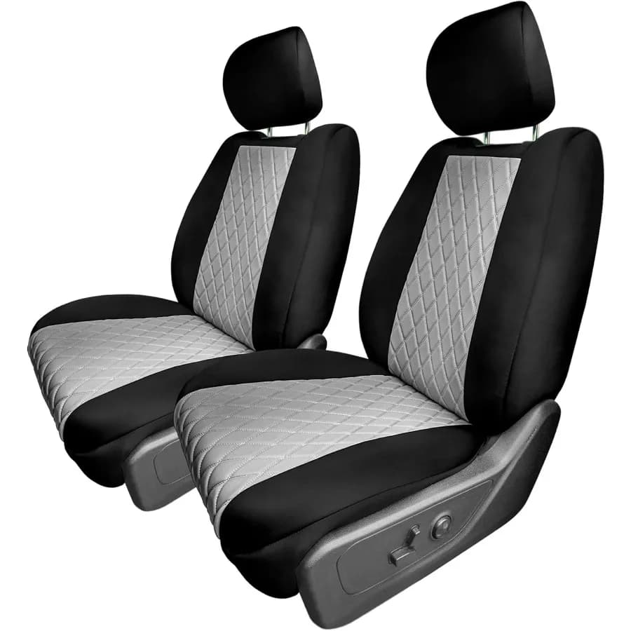 Coprisedili per auto su misura specificatamente realizzati per il 20192024 RAM 1500 Set anteriore Sedile su misura impermeabile in neoprene ultraless grigio
