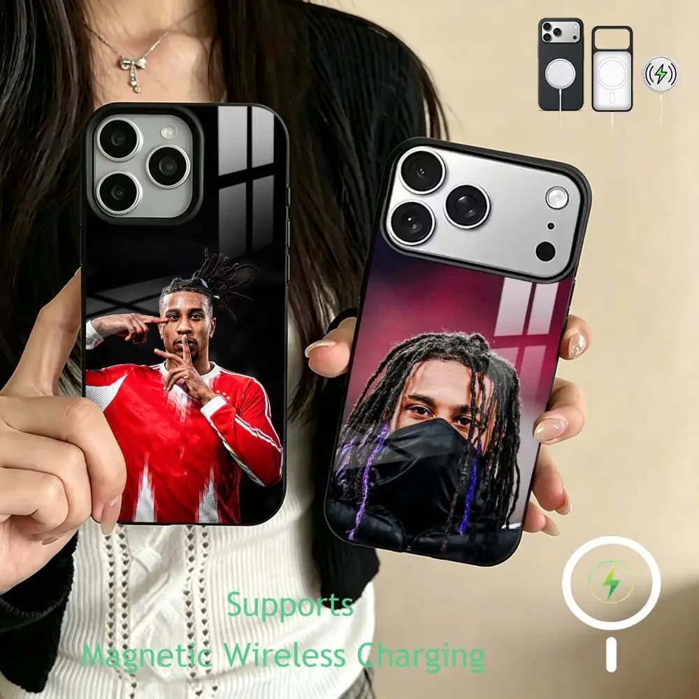 Football Fan m-Michael Olise Phone Case For iPhone17,16,15,14,13,12,11 Plus,Pro Supports Magnetic Wireless Charging