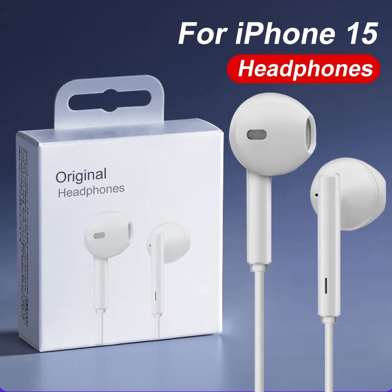 Cuffie per iPhone 16 15 Pro Max 14 13 12 11 Mini, Auricolari Cablati USB-C Lightning per iPhone X XS XR 7 8 6 Plus, Accessori per Telefono