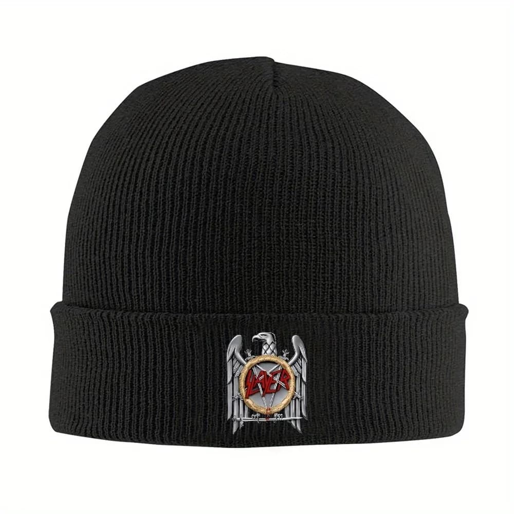 2026 NUOVO Cappello Lavorato a Maglia Slayer Band Eagle, Berretto Invernale Caldo Colorato Heavy Metal per Uomo e Donna