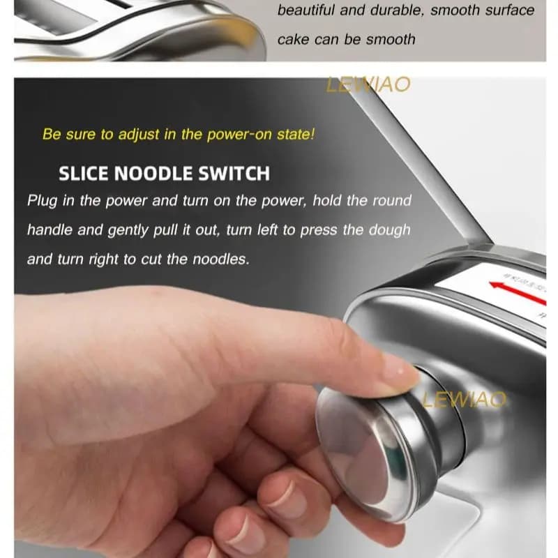 Electric Noodle Making Pasta Maker Dough Roller Noodle Cutting Machine