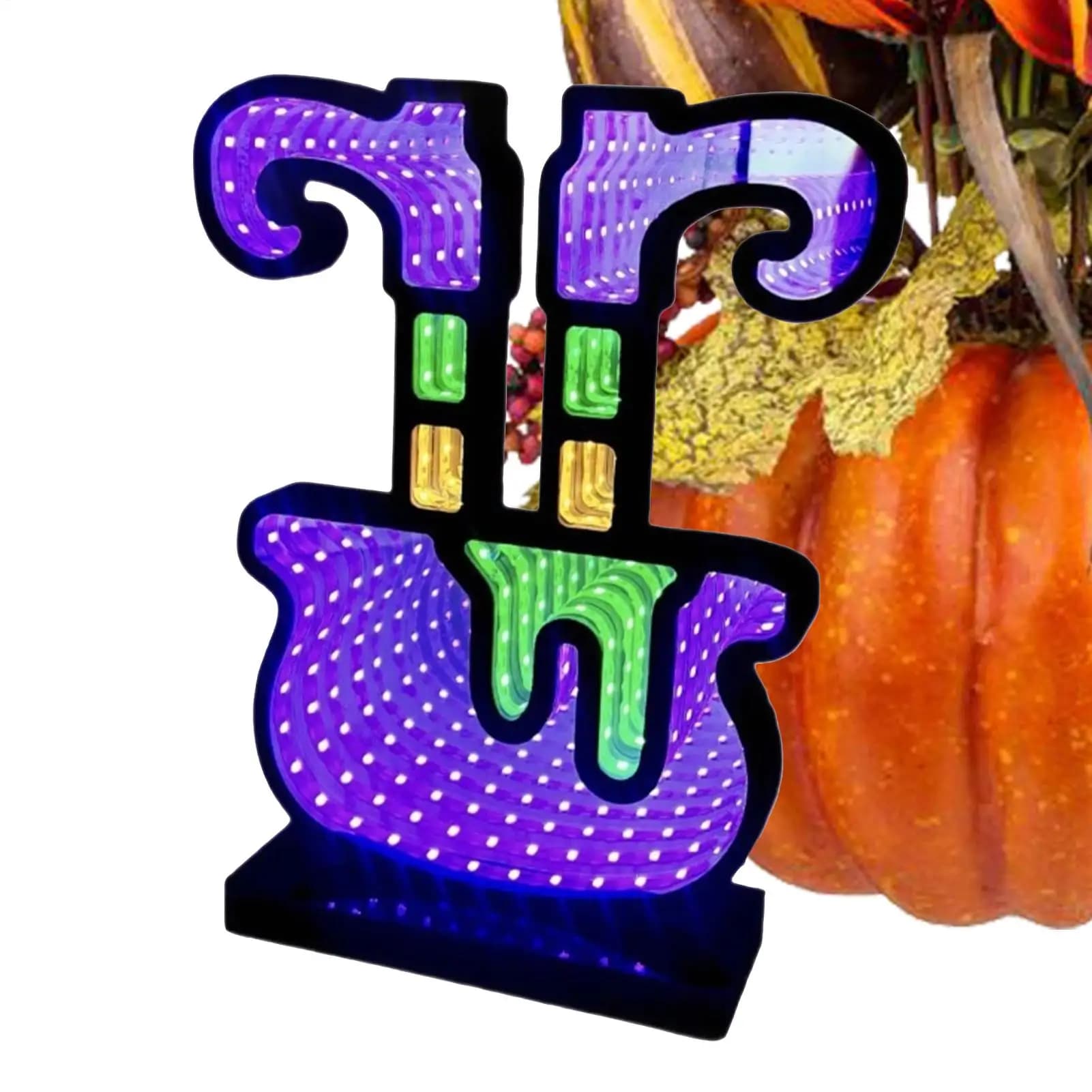 Halloween Night Light Decorative LED Acrylic Bedside Lamp with Neon Light Halloween Decorations Desk Decorations for Bedroom Bar