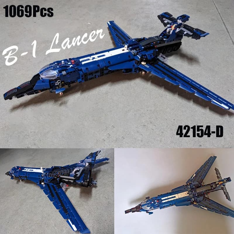 MOCB-1B Lancer Fighter Building Blocks Modello 42154 FAI DA TE Aerei Militari Mattoni WW2 Bomber Supersonico Giocattolo Regalo per I Bambini Adulti