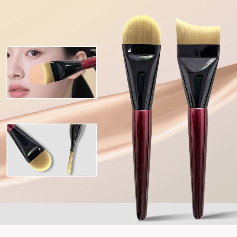 1 piece ultra slim flat foundation brush - Cosmetic beauty tool for smooth professional makeup for hair and facial contour