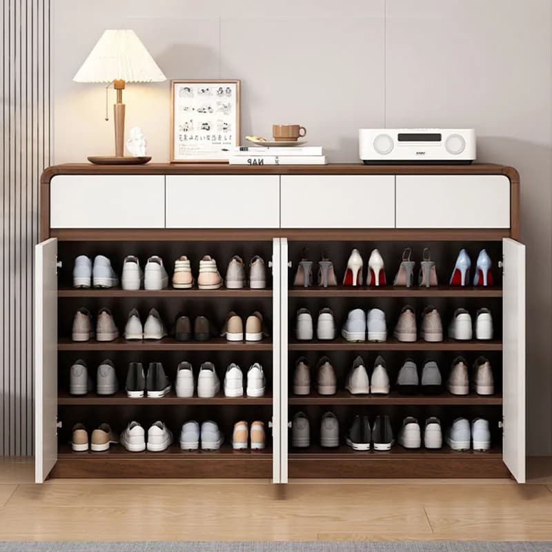 Scarpiera Verticale Moderna per Ingresso, Organizer di Lusso per Ciabatte, Scaffale Porta Scarpe in Legno, Mobile Contenitore Zapatero per la Casa