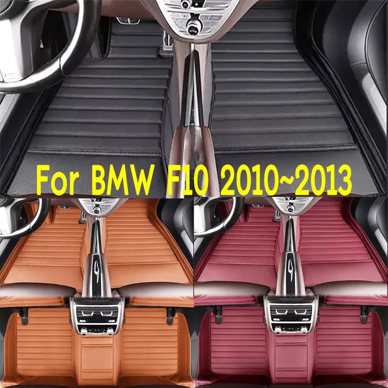 Car Floor Mats Suitable for BMW F10 2010~2013 Anti slip and wear-resistant PU leather car interior mat