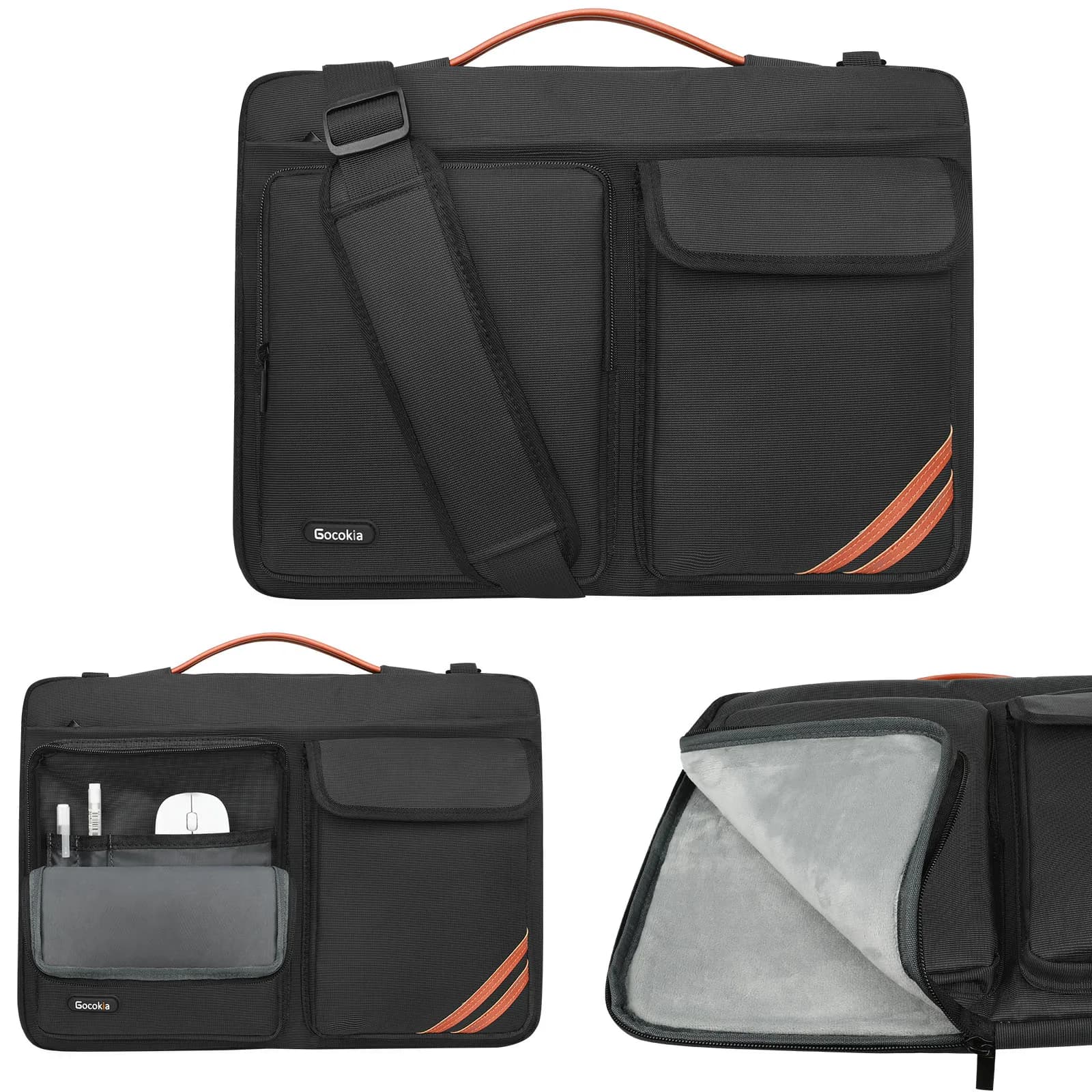 15 inch large capacity tablet bag shoulder bag vertical multifunctional storage computer bag laptop protective bag