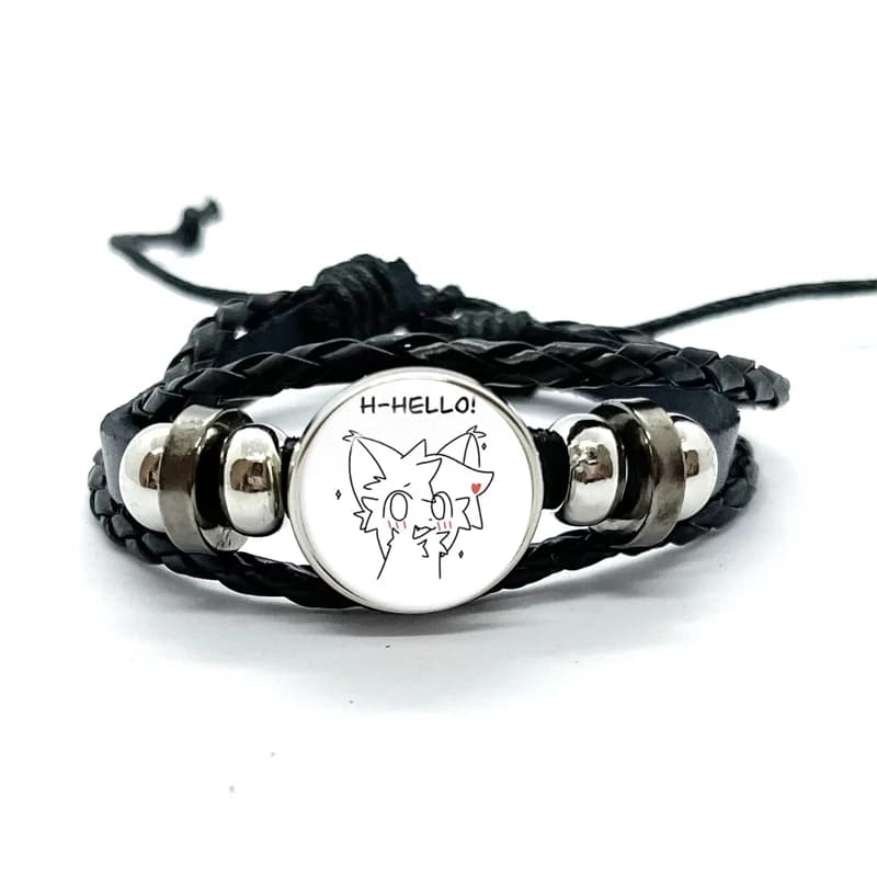 Boykisser Cat Meme Leather Bracelets Creative Kawaii Fun Pink Silly Cats Funny Multilayer Braided Bracelet Bangles Jewelry Gift