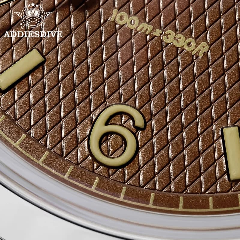 ADDIESDIVE Orologio da Uomo 36mm in Acciaio Inossidabile AD2096, Vetro a Bolla, NUOVO VH31, Orologi al Quarzo da Uomo