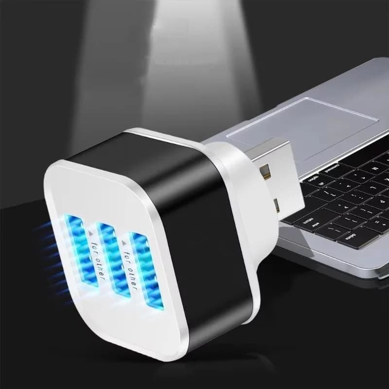 3 Port USB Slots Adaptor Extender USB 2.0 For Phone Tablet Laptop Car Electronics 3 In 1 Multiple USB Interface Extender USB Hub