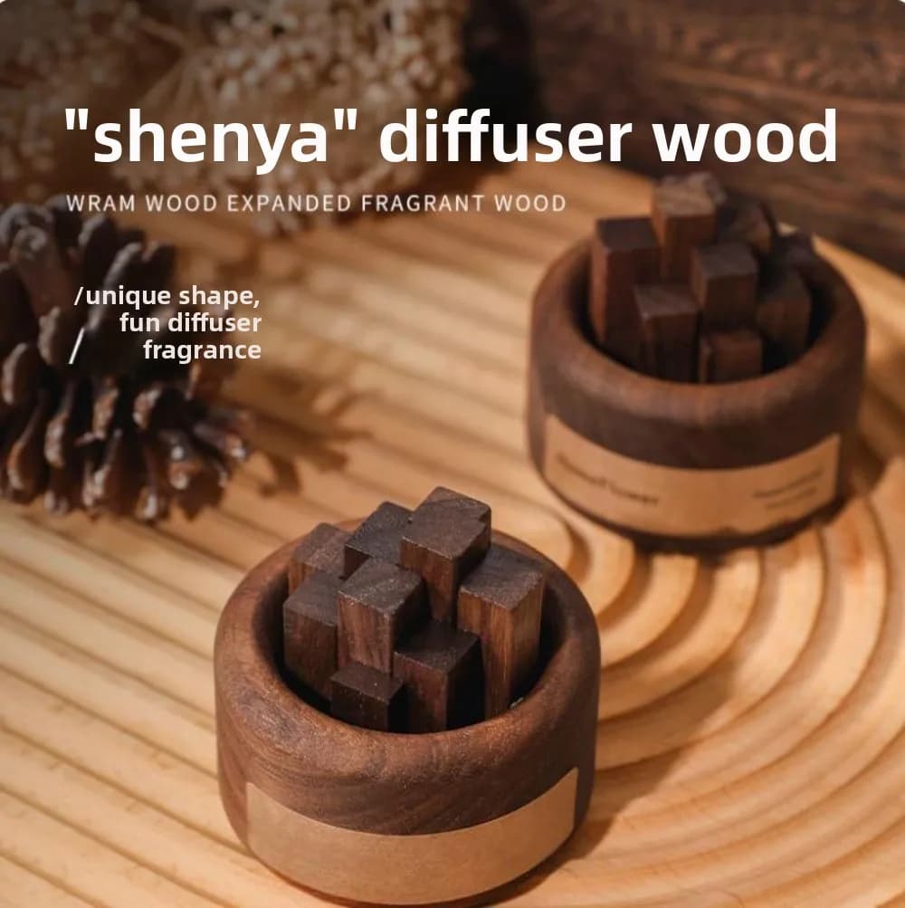 Fragranza per la casa Decorazione da tavolo Accessori Diffusore Stick Legno di faggio Legno di noce Aromaterapia Diffusore di olio Articolo decorativo