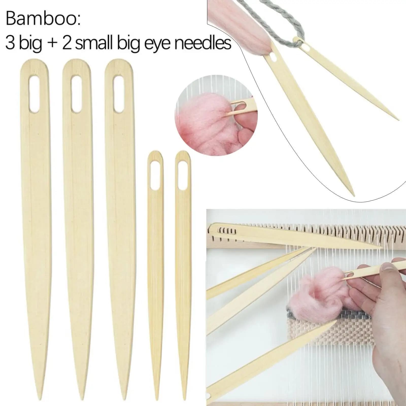 Wooden Weaving Loom Stick Crochet Shuttles Needle Set Craft Tools for Knitting Sweater Scarf Wall Hanging