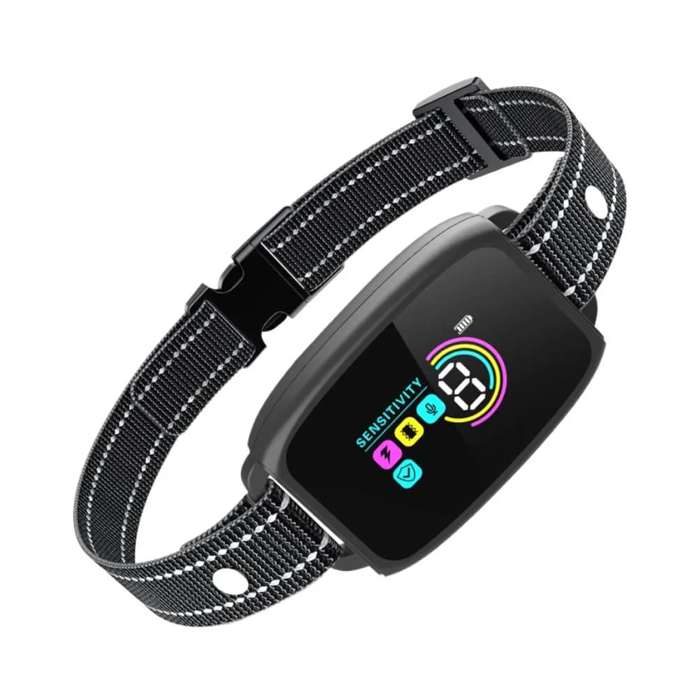 Intelligent Dog Barking Collar Color Screen Shock Functions Anti Bark Dog Collar Adjustable Working Modes Waterproof
