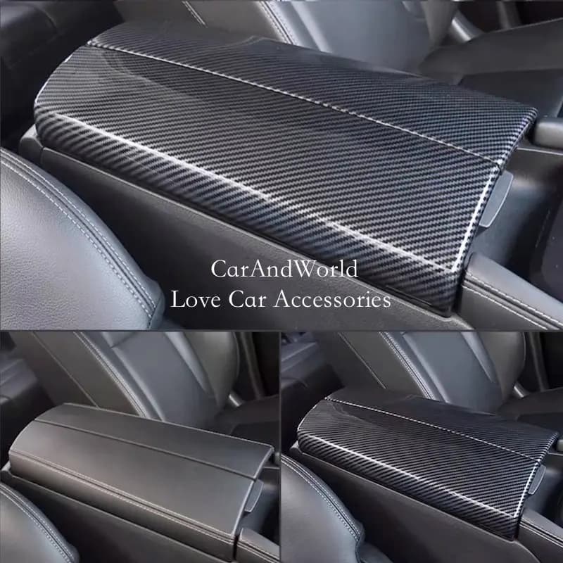 Per Nissan X-Trail XTrail T33 Rogue 2021-2025 Interno Bracciolo Centrale Scatola di Immagazzinaggio Pannello di Copertura Trim ABS Accessori Auto in Carbonio