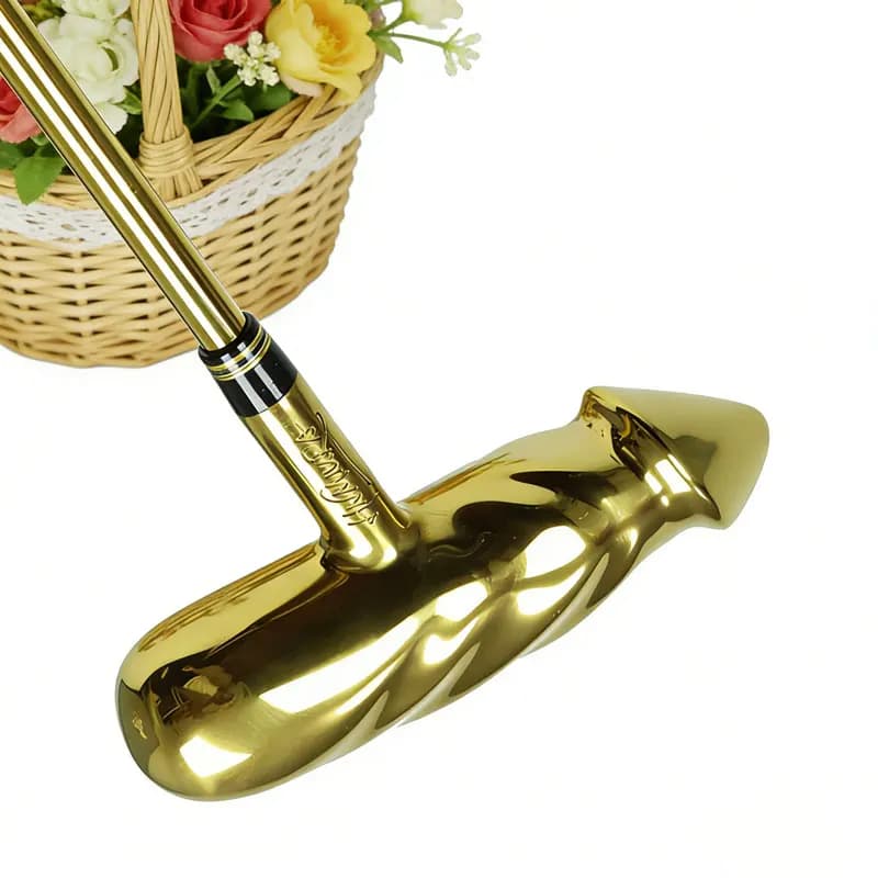 Mazze da Golf Unisex, Putter da Golf Dorato per Destrorsi, Forma Speciale, Asta in Acciaio, Lunghezza 33, 34 o 35 Pollici