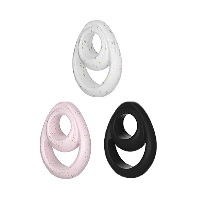 Double Hole Ring Silicone Cock Penis Rings Testis Restraint Erection Lasting Time Delay Ejaculation Ball Stretcher Male Sex Toys