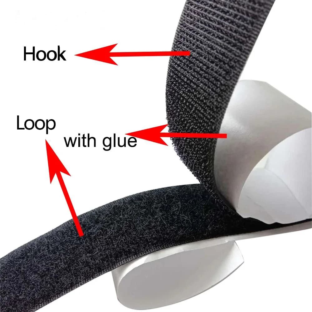 Hook and Loop Tape Strong Self Adhesive Fastener Tape 20/25/30/50mm Nylon Sticker Tape Glue DIY Adhesive Strip Fastener