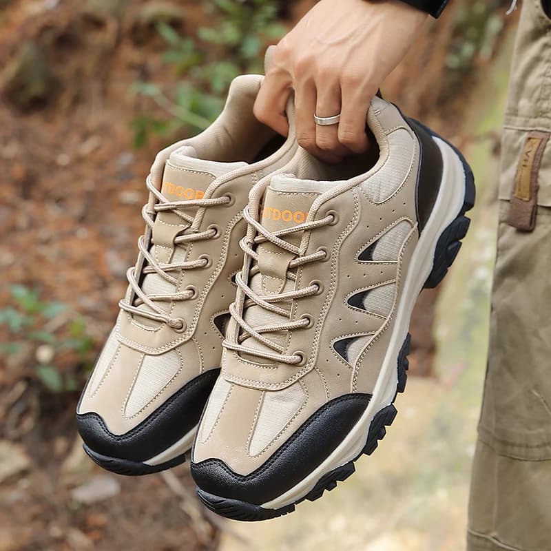 Scarpe da trekking da uomo impermeabili in pelle Scarpe da trekking sportive da trekking all'aperto antiscivolo Scarpe da ginnastica Scarpe da campeggio da montagna durevoli
