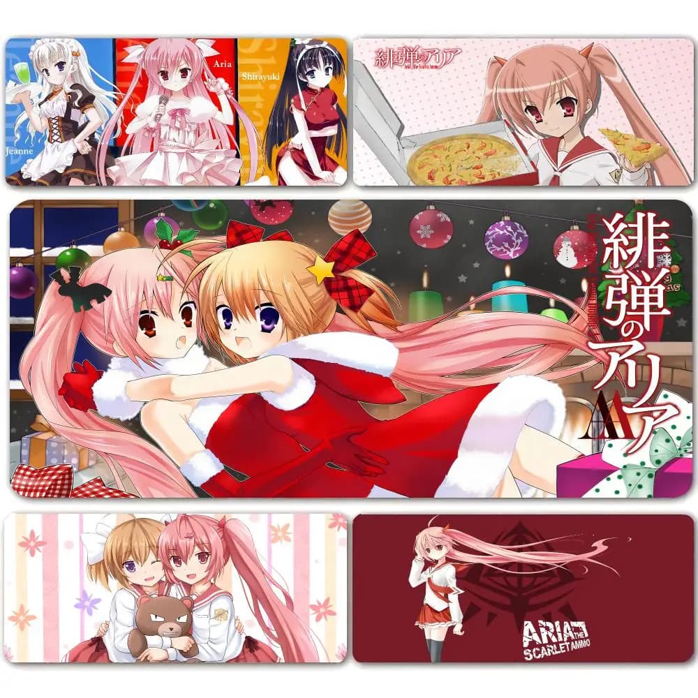Anime A-Aria The S-Scarlet A-Ammo Large Mouse Pad For Computer Laptop Keyboard Gaming Desk Mat Gamer Office Accessories