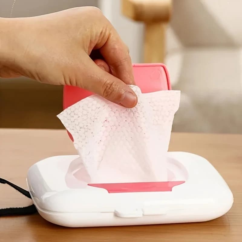 Dispenser di salviette Porta salviette ricaricabili Custodia per salviette per bambini per interni ed esterni Contenitore per salviette umidificate da viaggio riutilizzabile