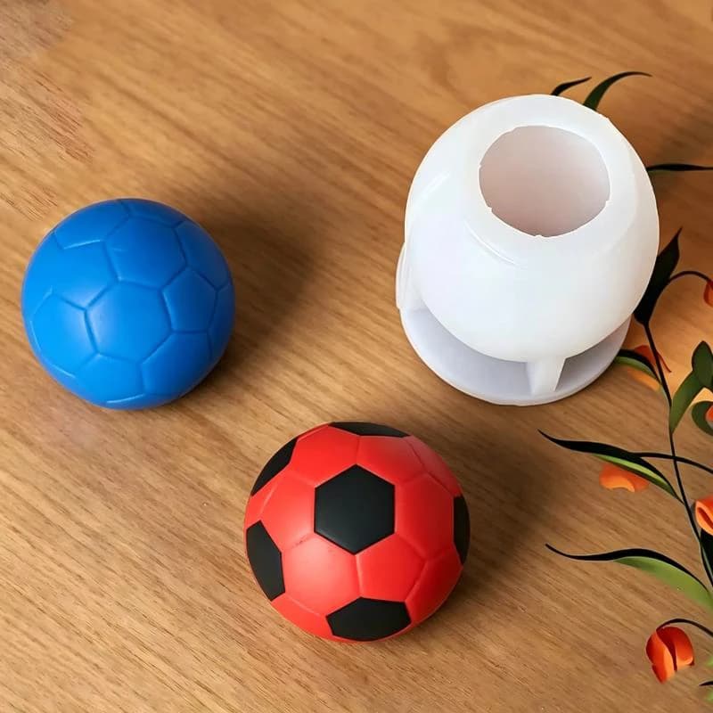 Stampo in Silicone 3D a Forma di Pallone da Calcio, per Candele Aromatiche, Gesso, Sapone e Decorazioni Fai-da-Te, Regalo per Feste