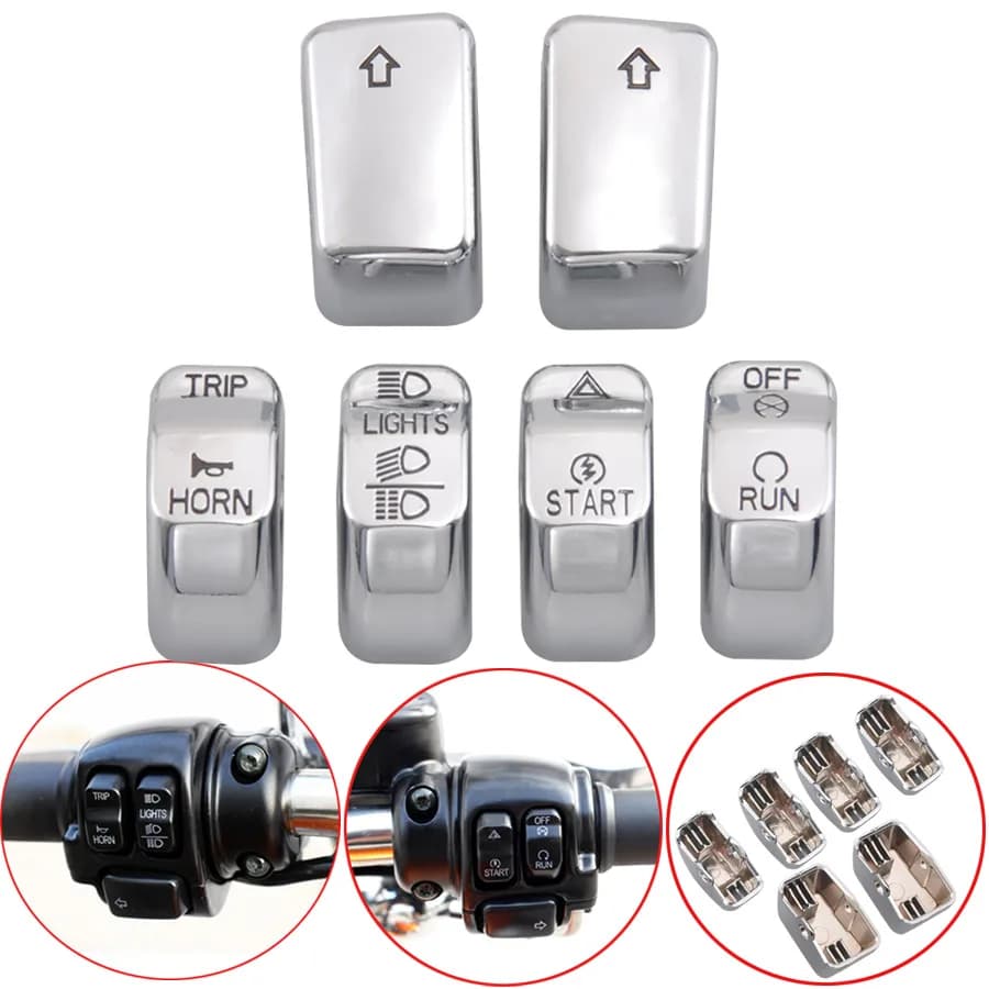 Accessorio moto Manubrio Interruttore di Controllo Tappi Bottoni Per Harley Sportster XL 1200 883 Iron Dyna Softail Fat Boy Street Bob