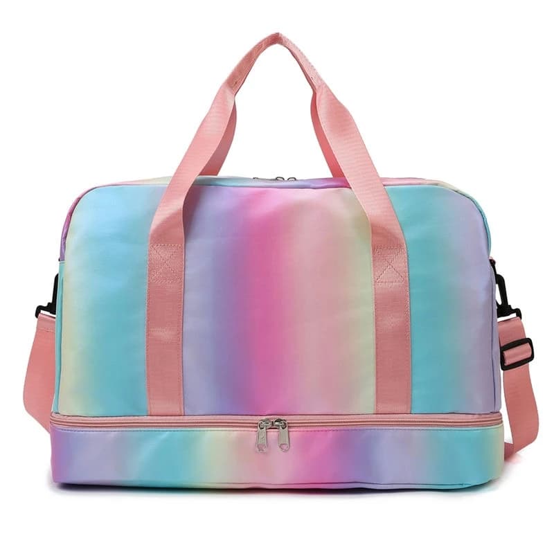 Borsa da palestra arcobaleno borsa da viaggio da donna borse da Yoga per il Fitness borsa da viaggio per scarpe borsa a tracolla per borsone sportivo quotidiana borse bagnate asciutte