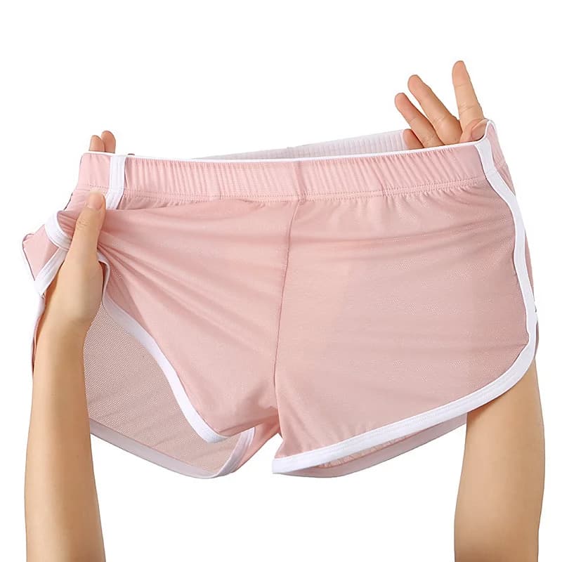 Boxer larghi da uomo in seta di ghiaccio Pantaloncini freschi e traspiranti Pantaloncini con freccia laterale aperta 3XL Pantaloni da notte in prospettiva di grandi dimensioni Abbigliamento per la casa